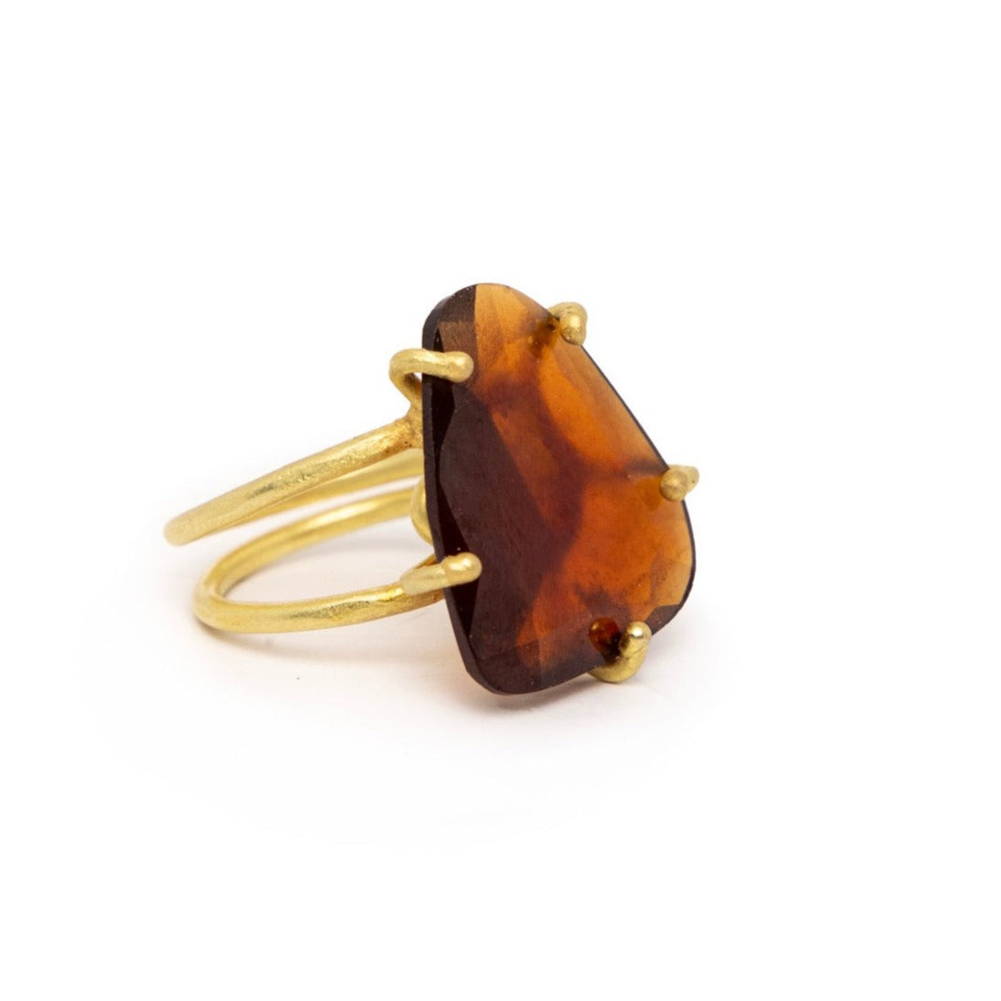 Anillo Garras Hessonite