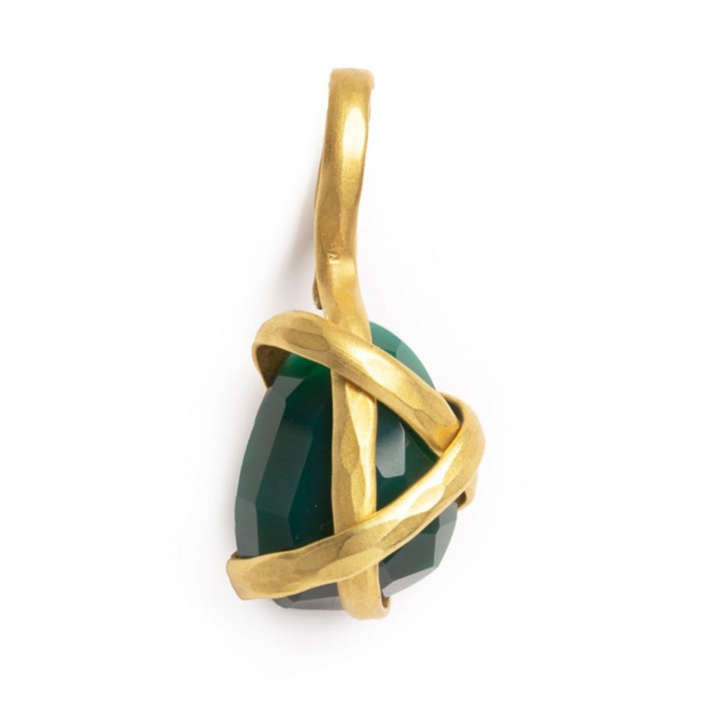 Serpent pendant with green Agate