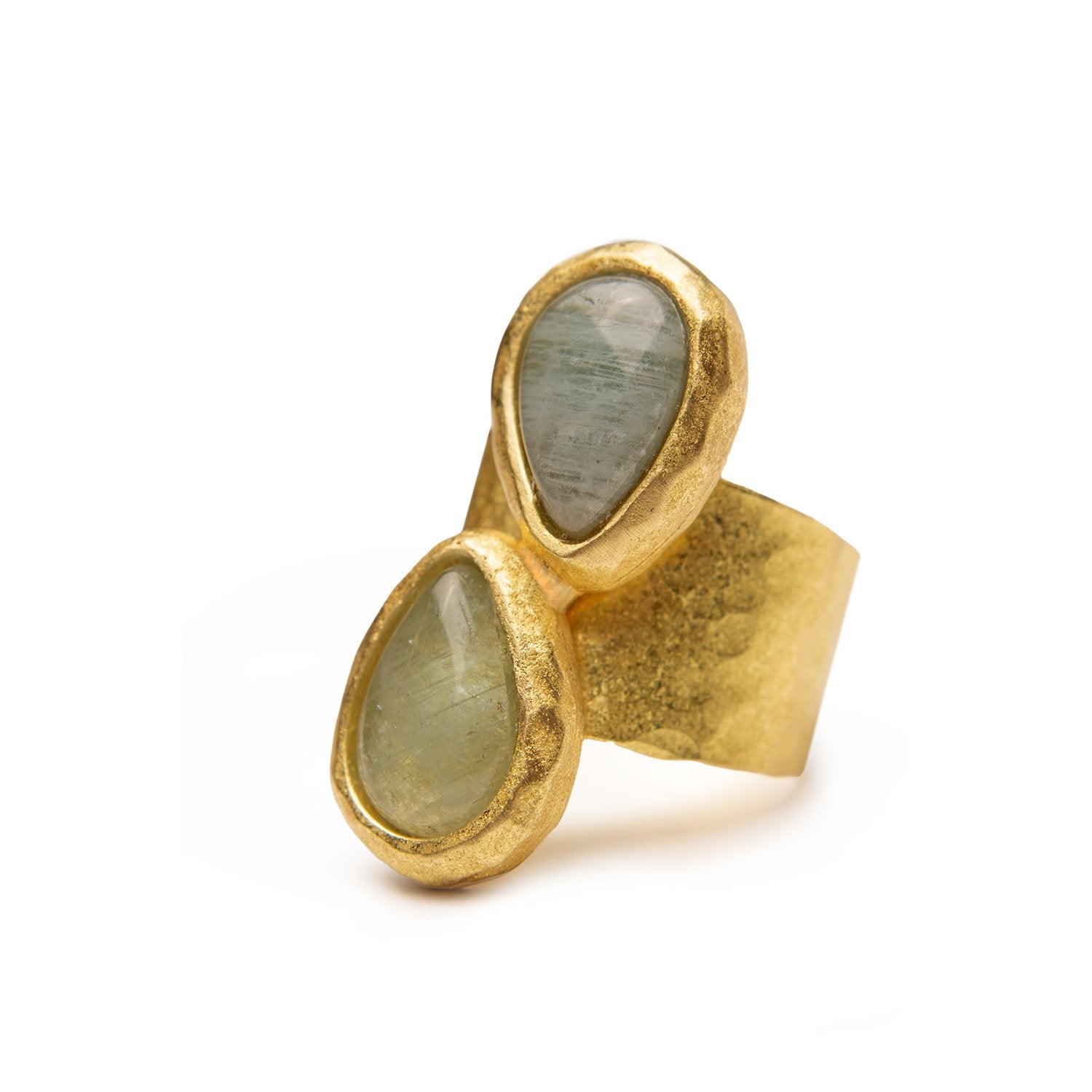 Anillo Dos gotas de Aguamarina