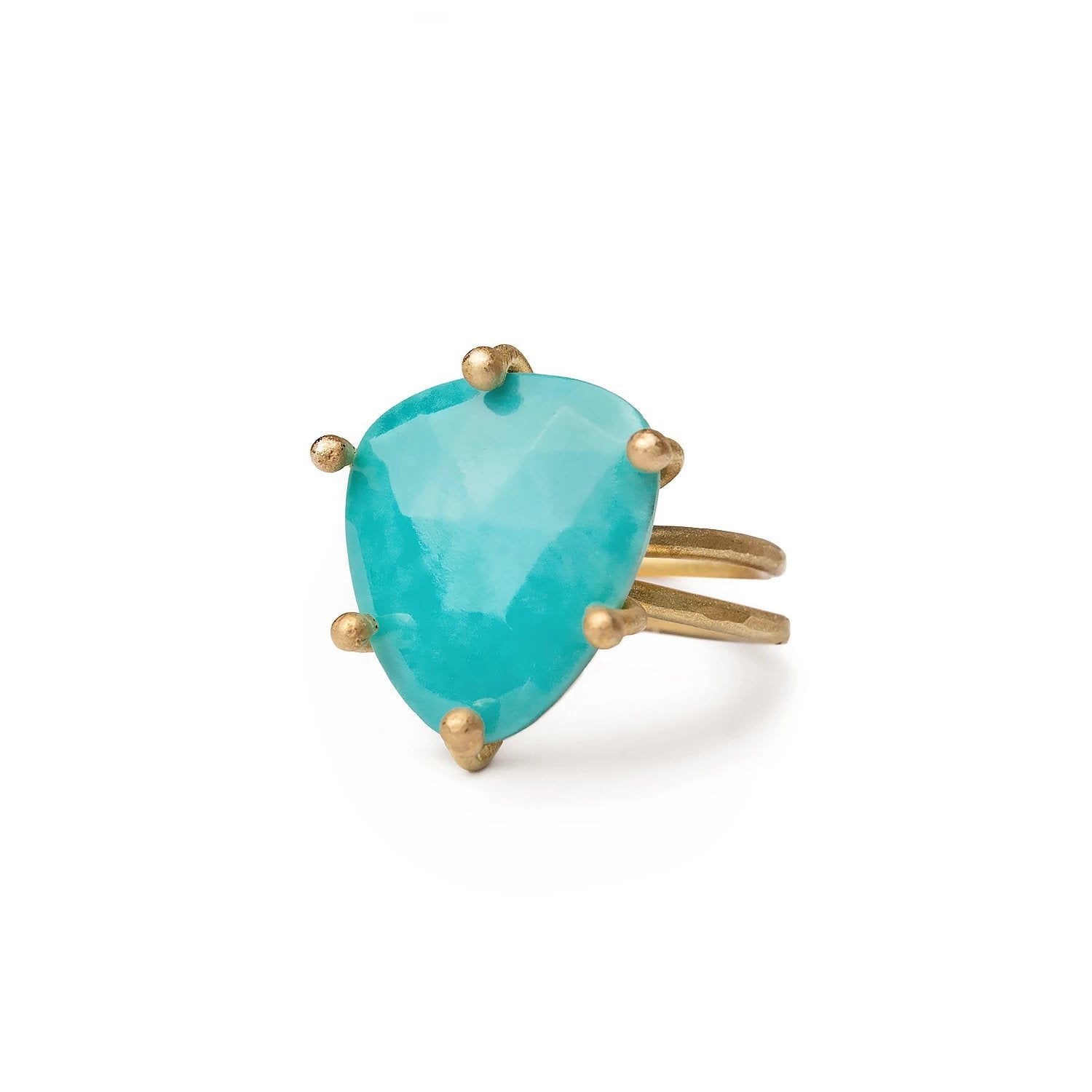 Claws Ring with Turquoise Rose Cut