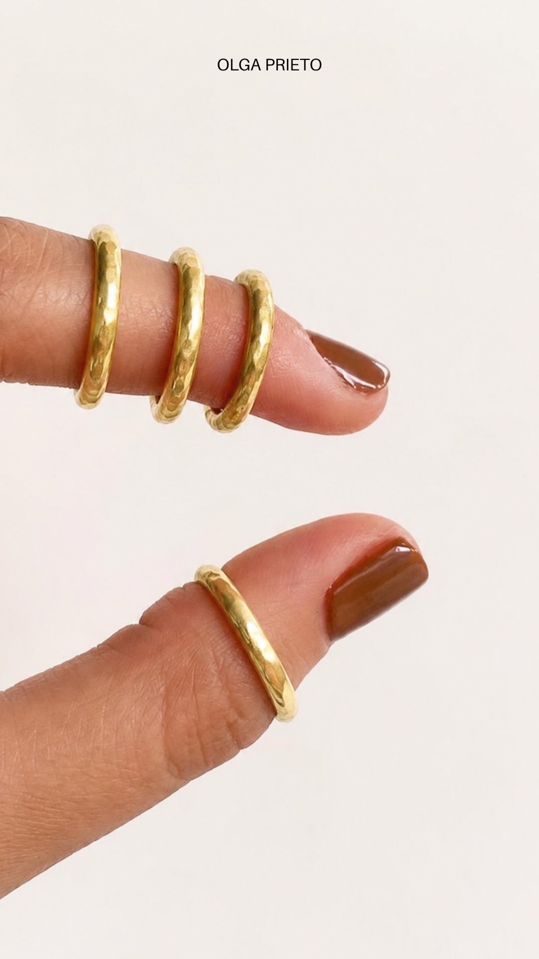 Hammered Hoop Ring