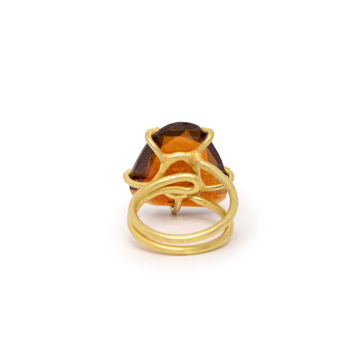Hessonite Claws Ring