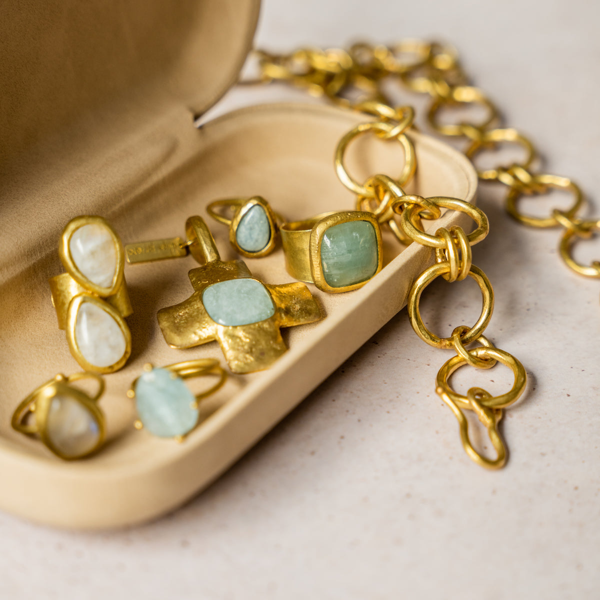 Aquamarine Cross