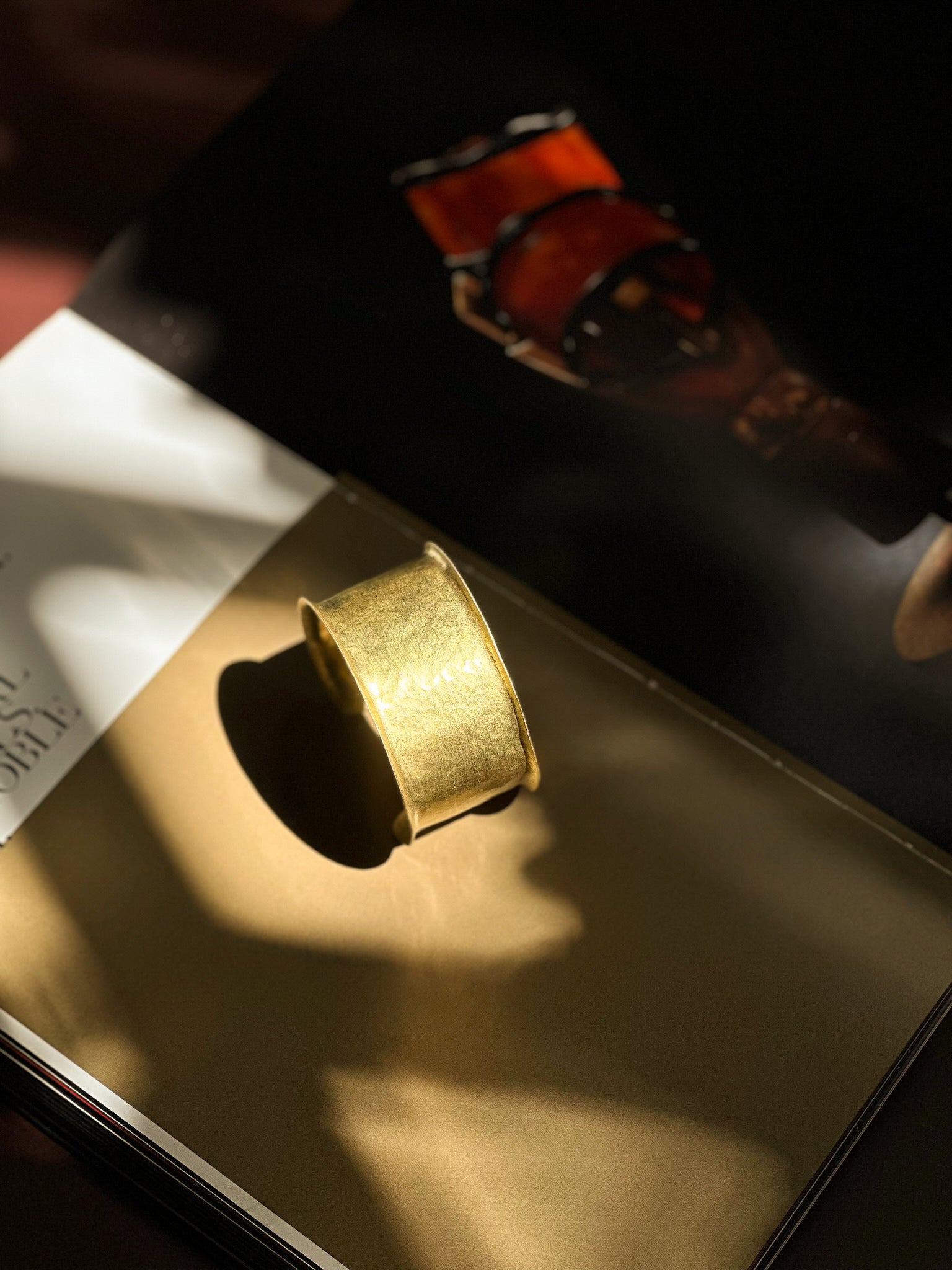 Hammered plate bracelet