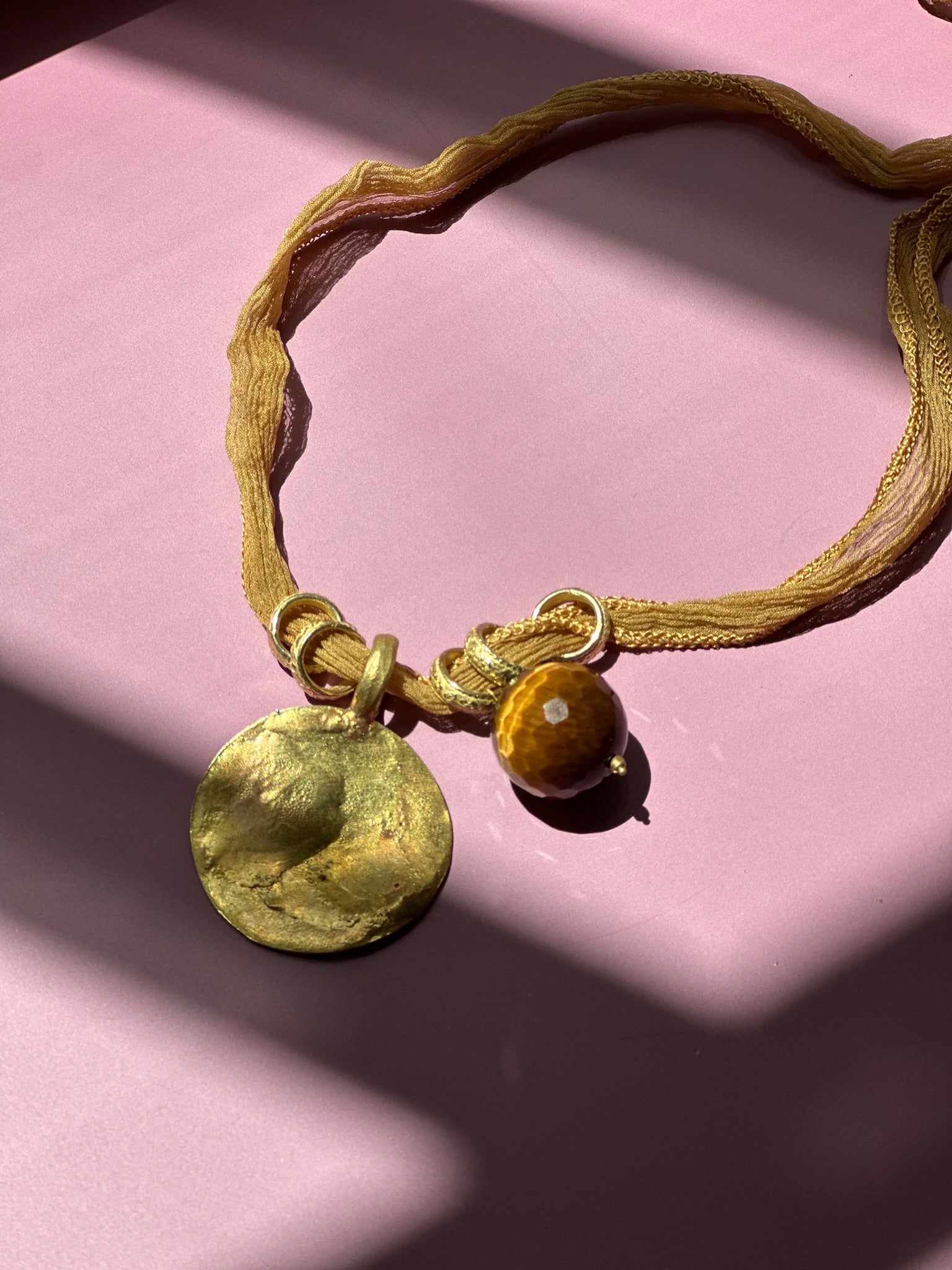 Small Drip Coin Pendant