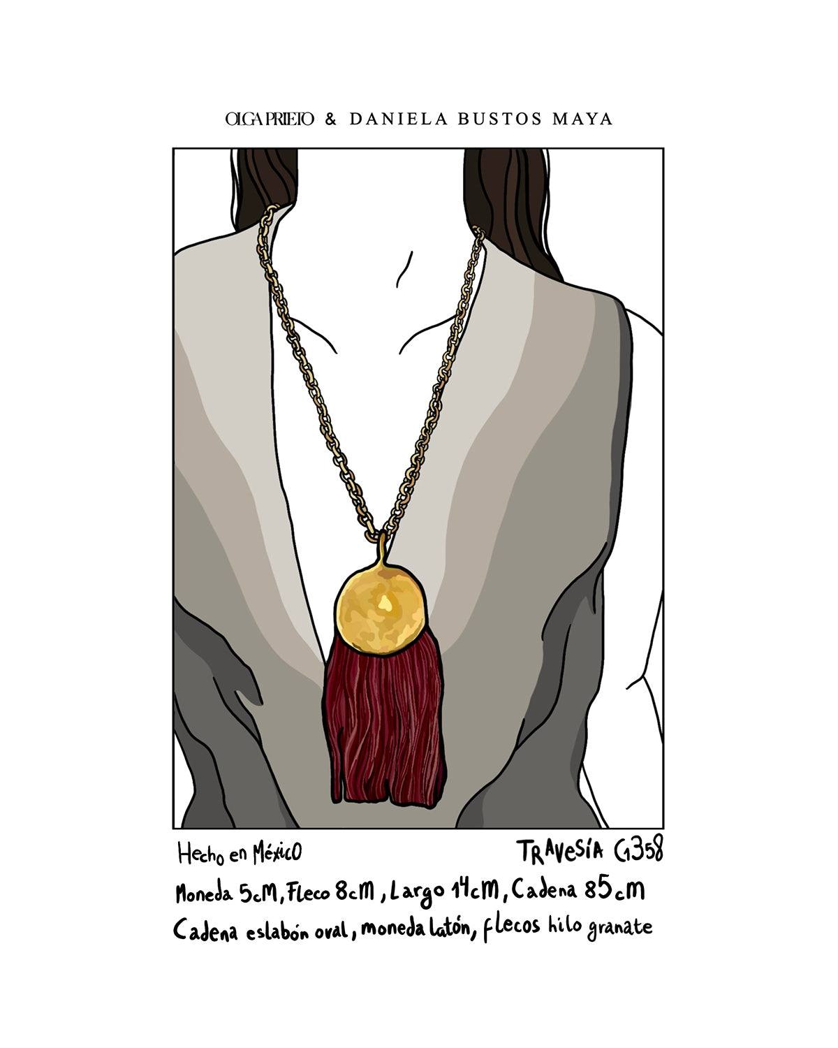 Collar Travesía Granate