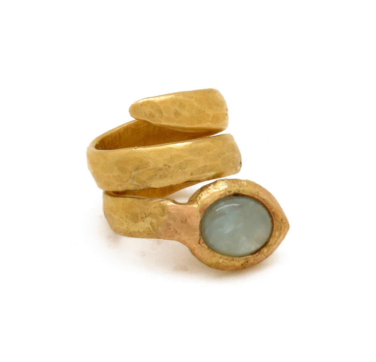 Aquamarine Snake Ring 