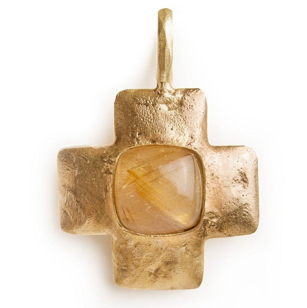Rutile Quartz Cross