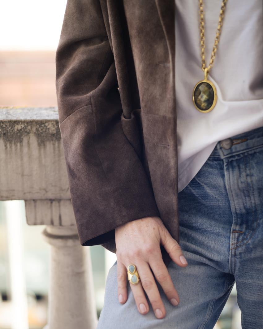 Chain with Labradorite Medallion