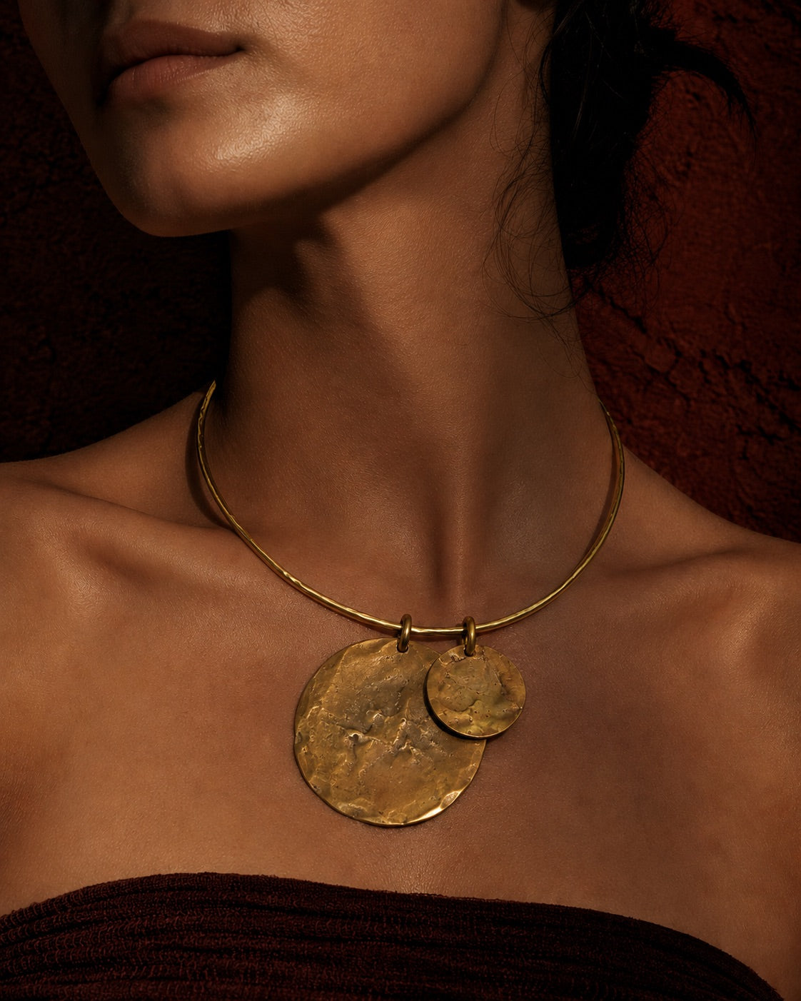 Small Drip Coin Pendant