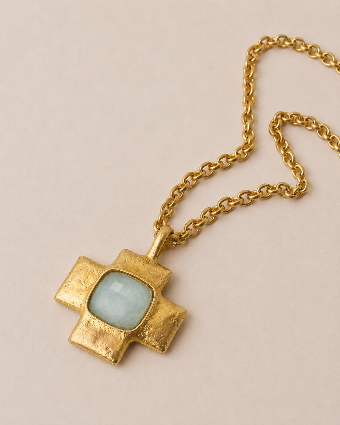 Aquamarine Cross