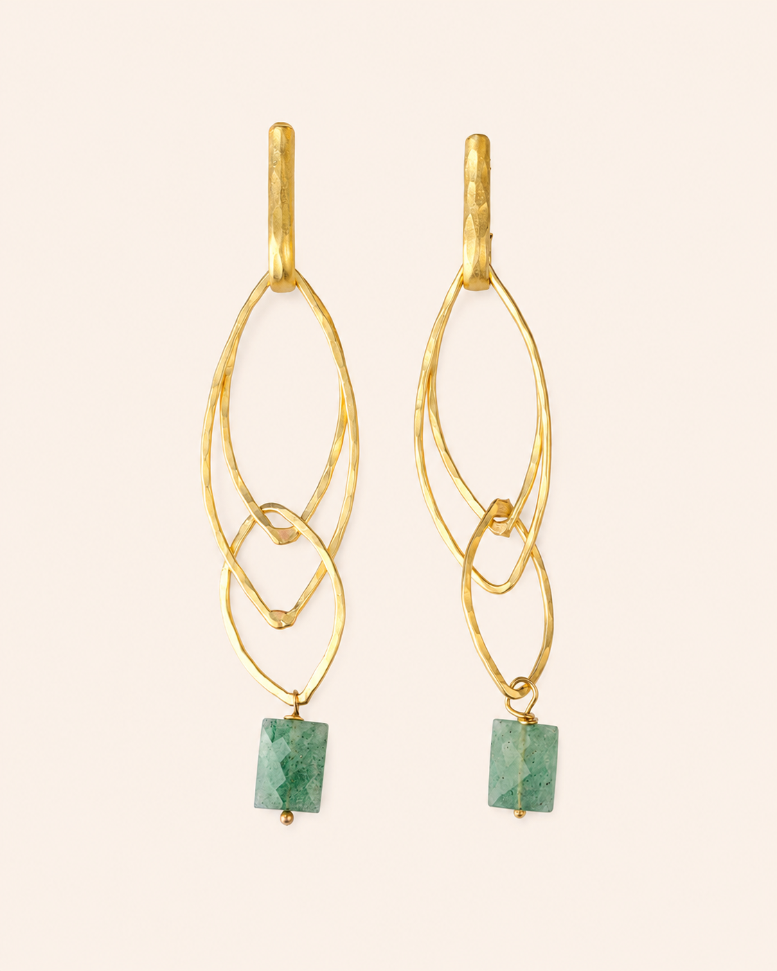 Estela Earrings with Green Quartz