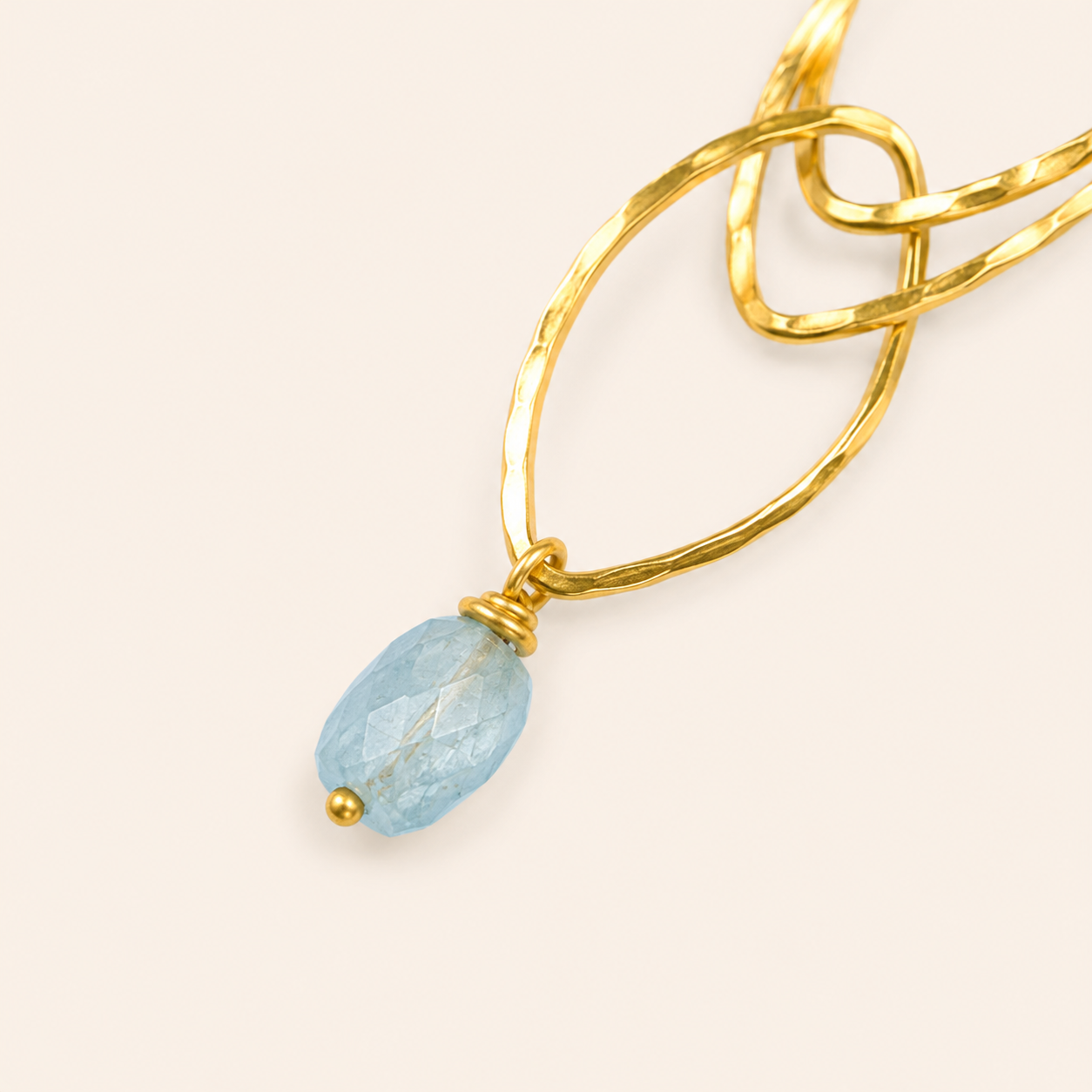 Estela Earrings with Aquamarine