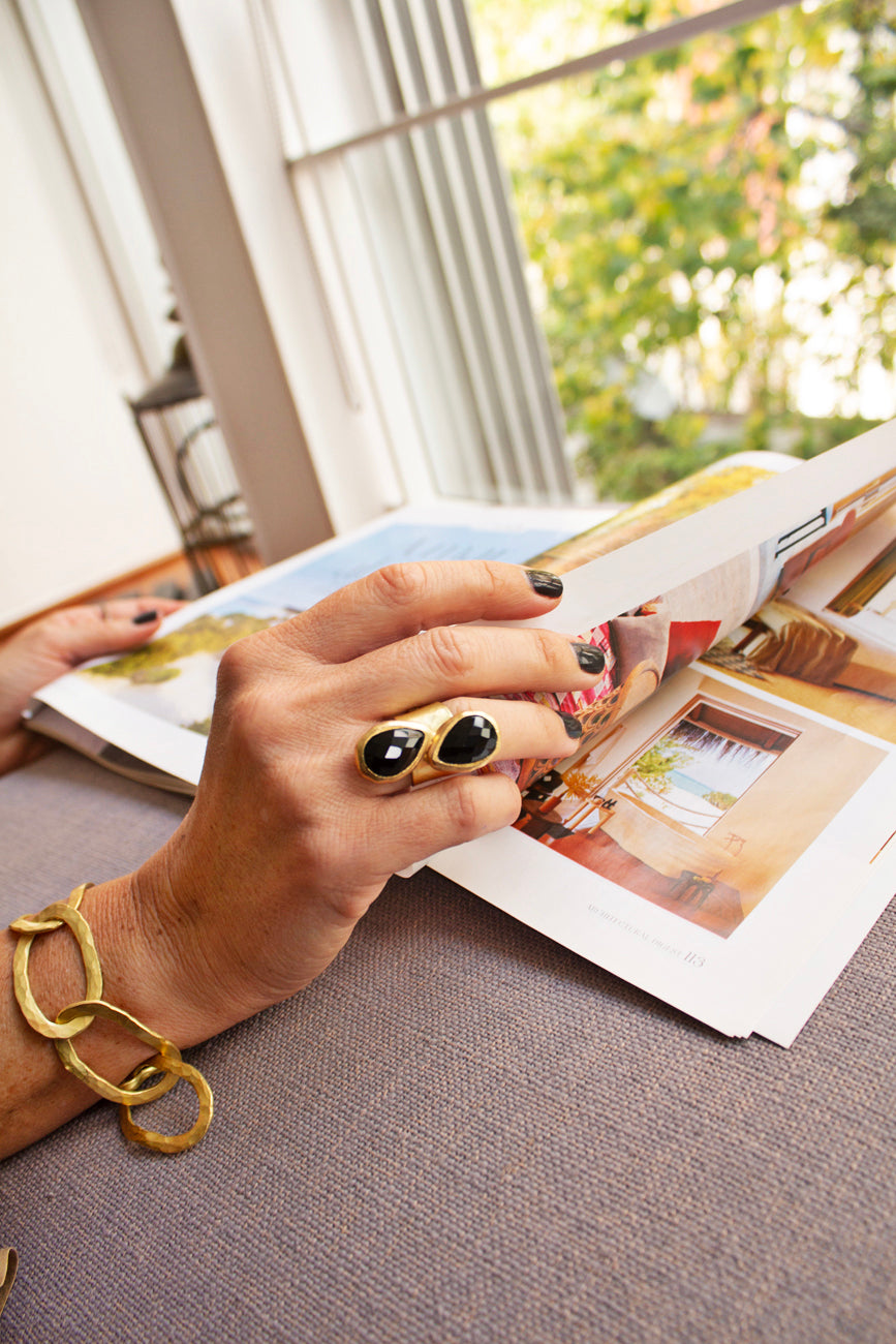 Anillo Dos gotas Ágata