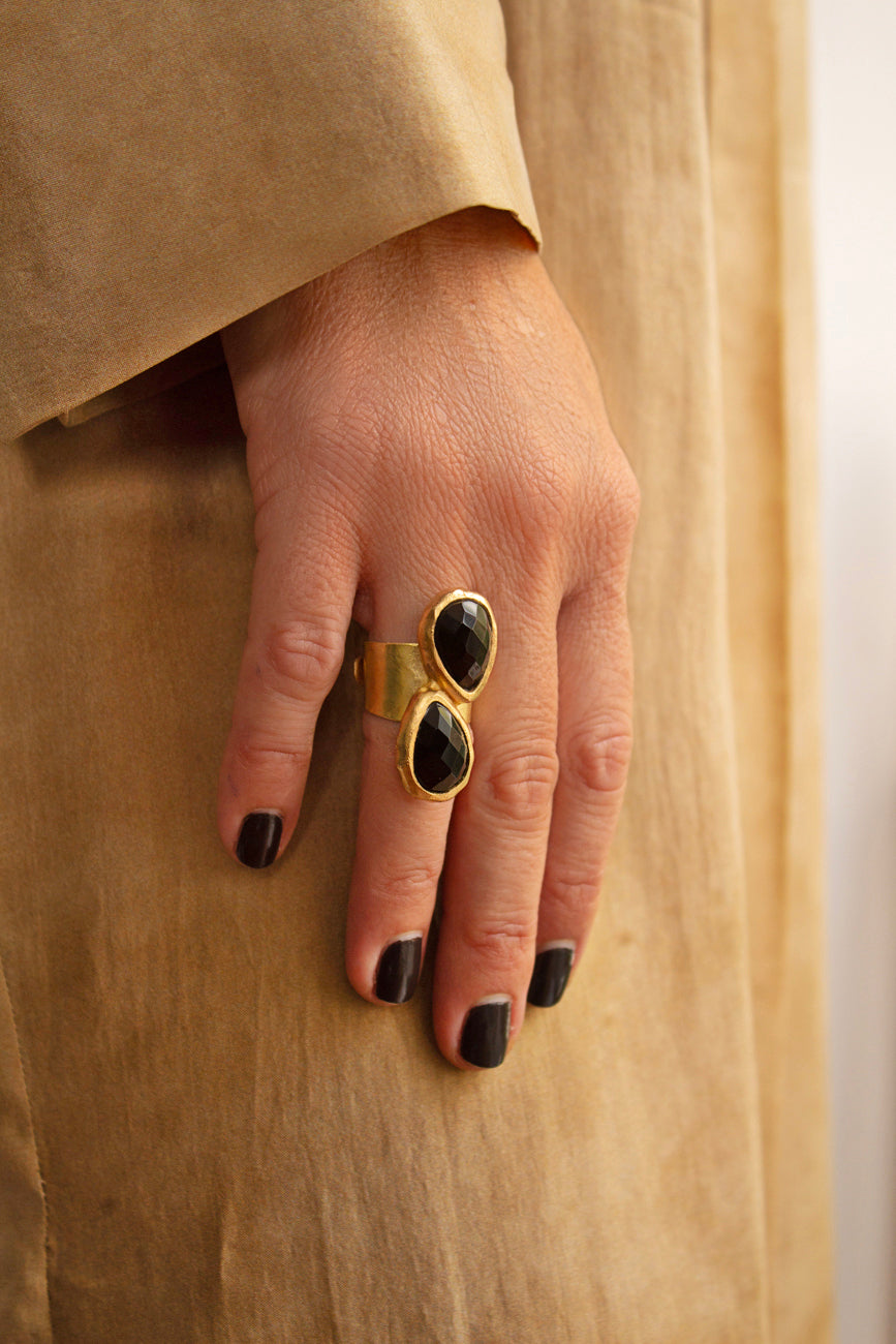 Anillo Dos gotas Ágata