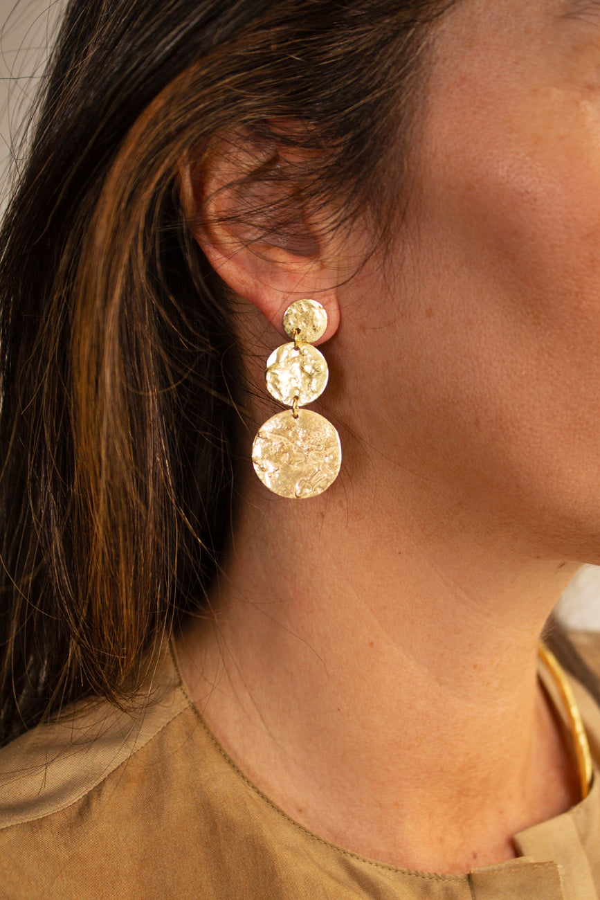 Pendientes Triple moneda