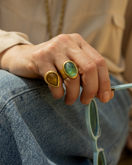 Anillo Apatita Verde