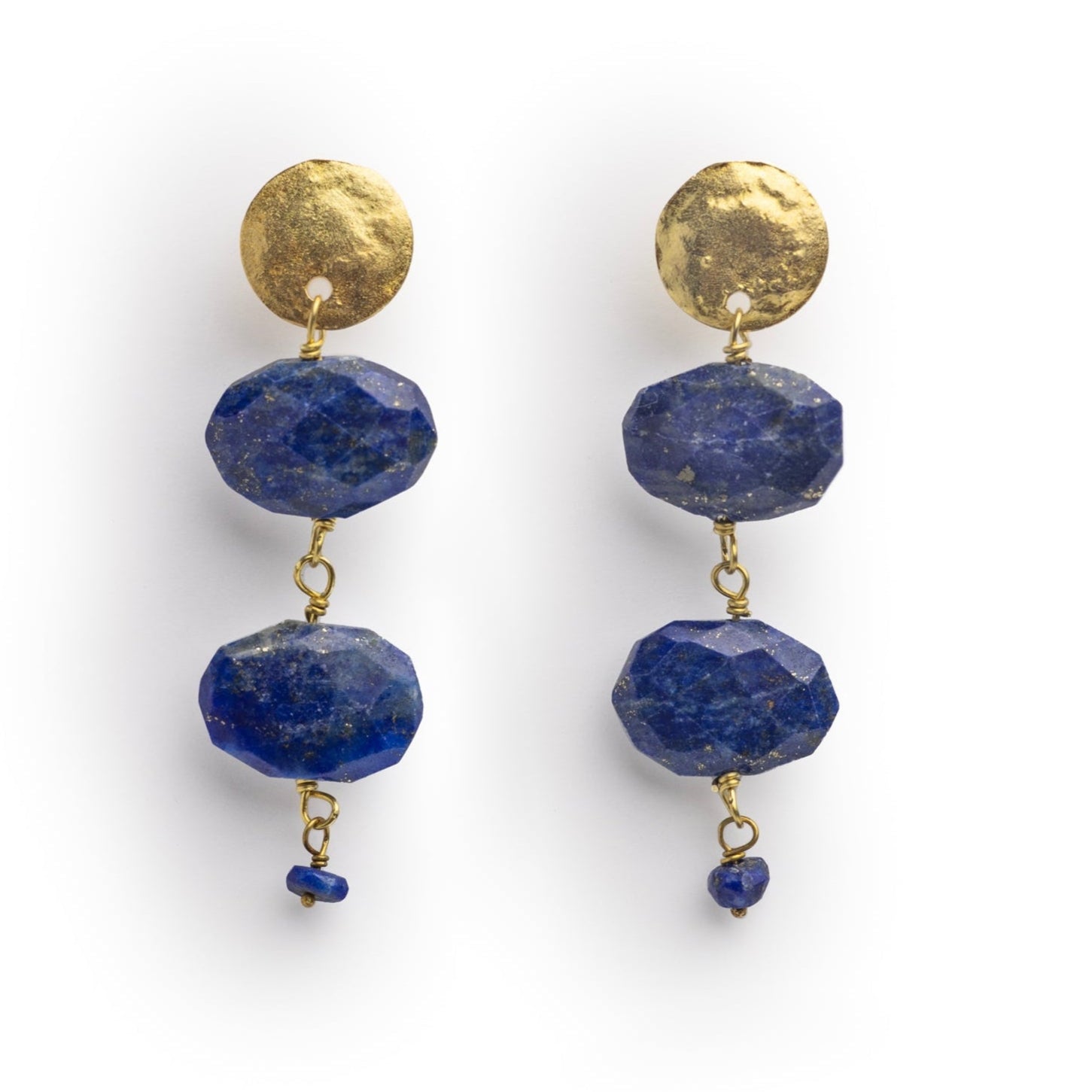 Pendientes moneda y Lapislázulli