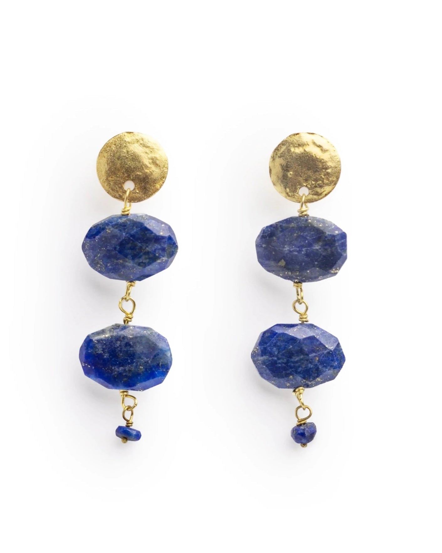 Pendientes moneda y Lapislázulli