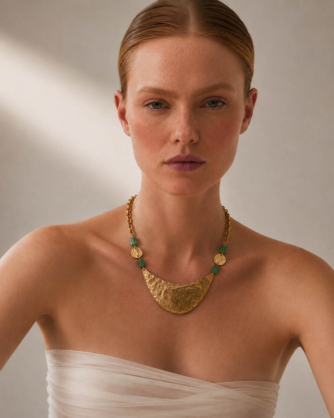 Tide Choker with Green Quartz