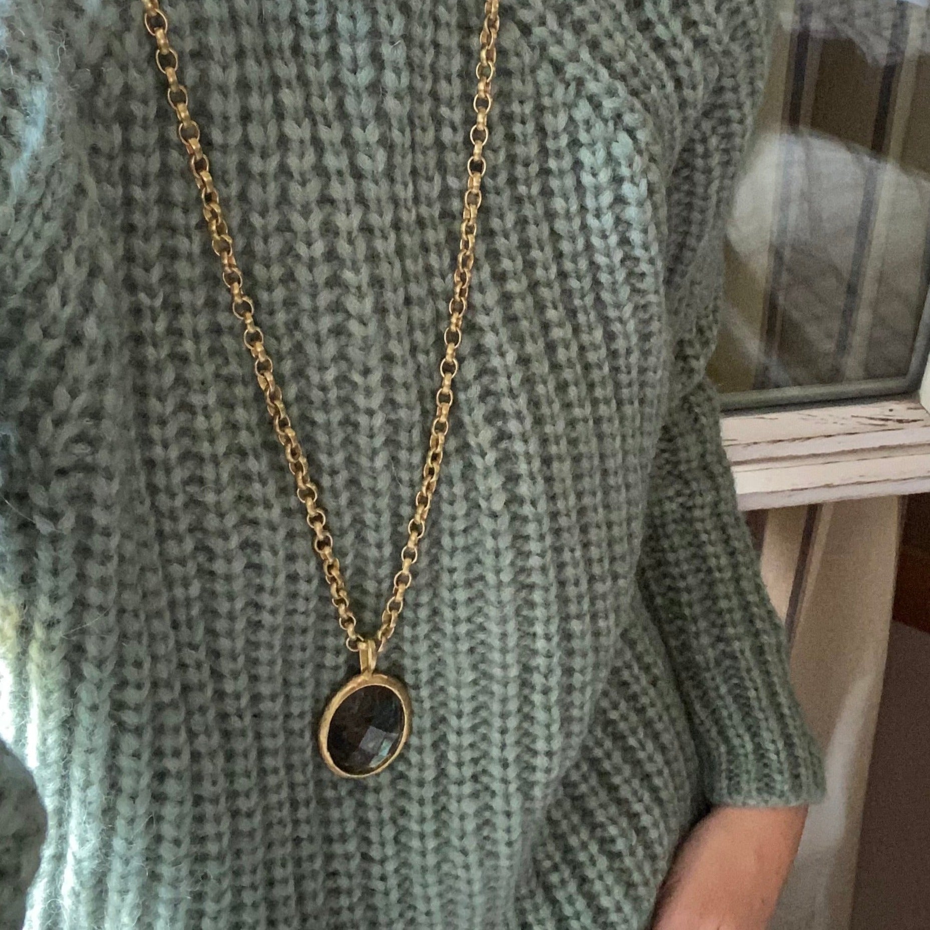 Chain with Labradorite Medallion