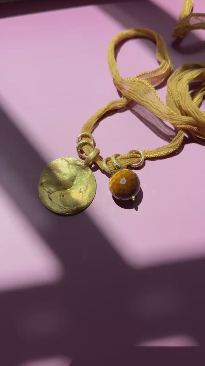 Small Drip Coin Pendant