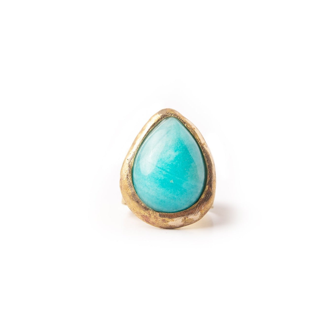Amazonite Drop Ring