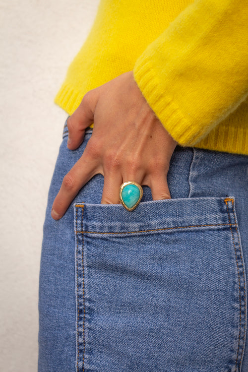 Anillo Amazonita Gota