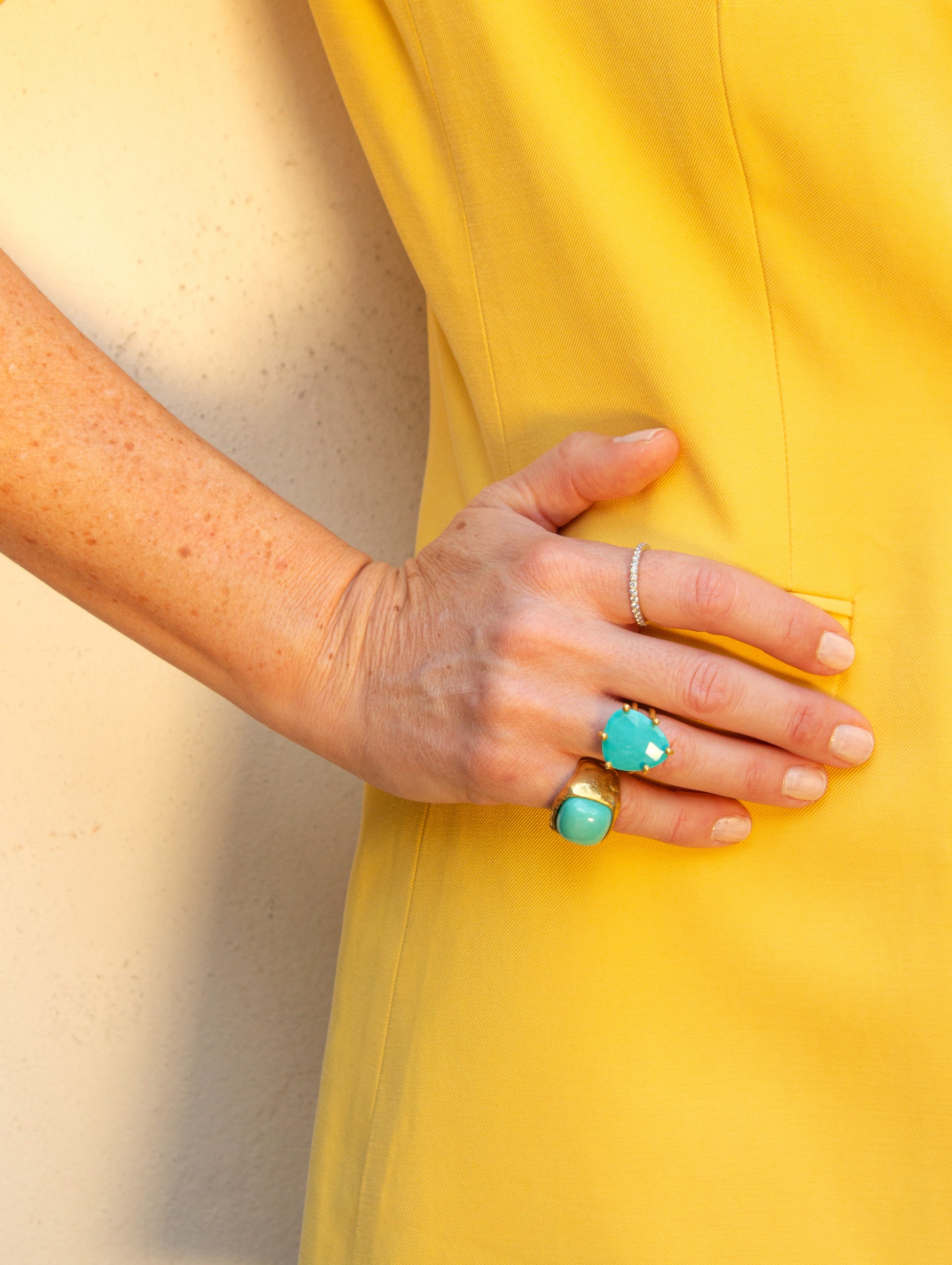 Claws Ring with Turquoise Rose Cut