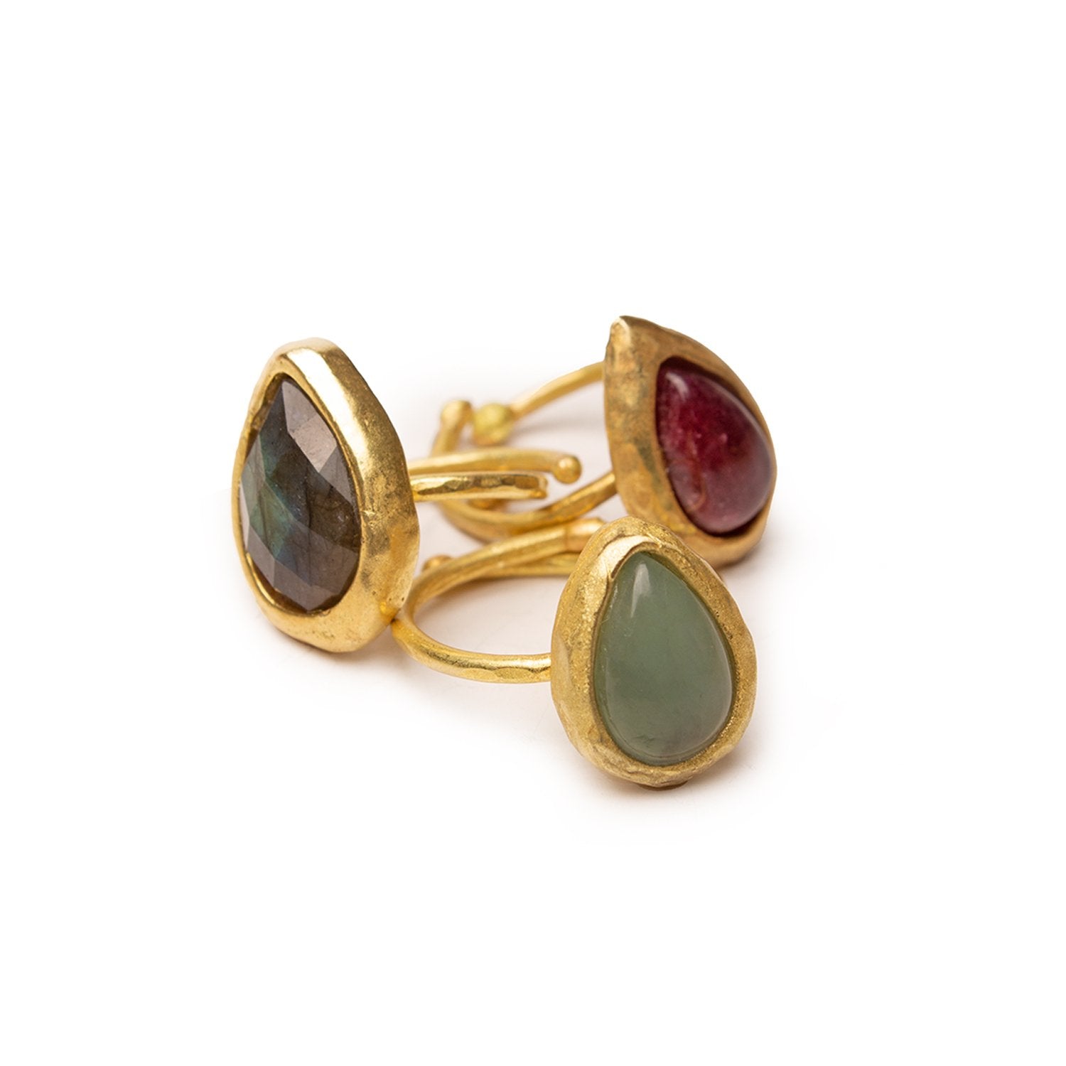 Anillo Gota Labradorita