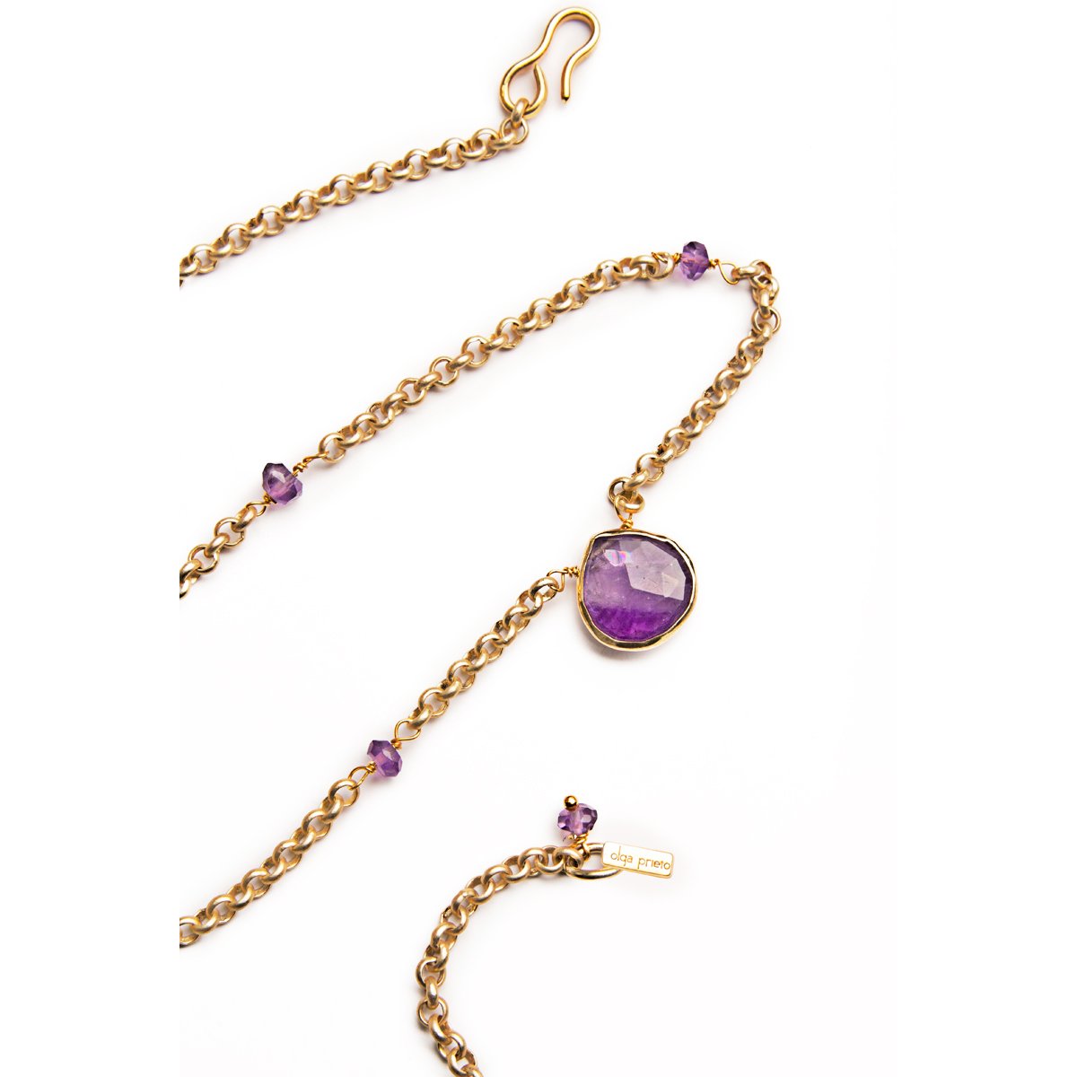 Gold plated chain with Amethyst