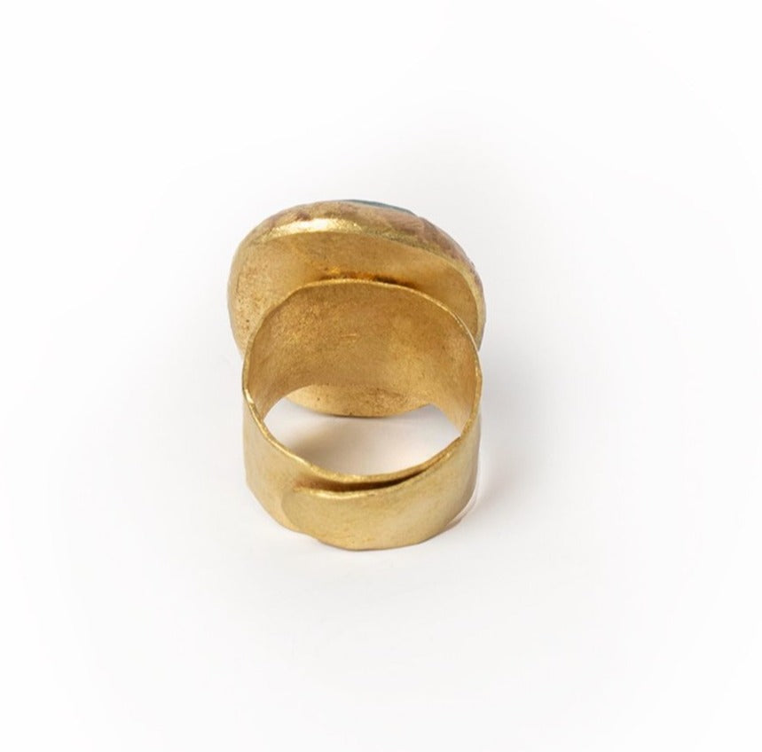 Irregular Aquamarine Ring