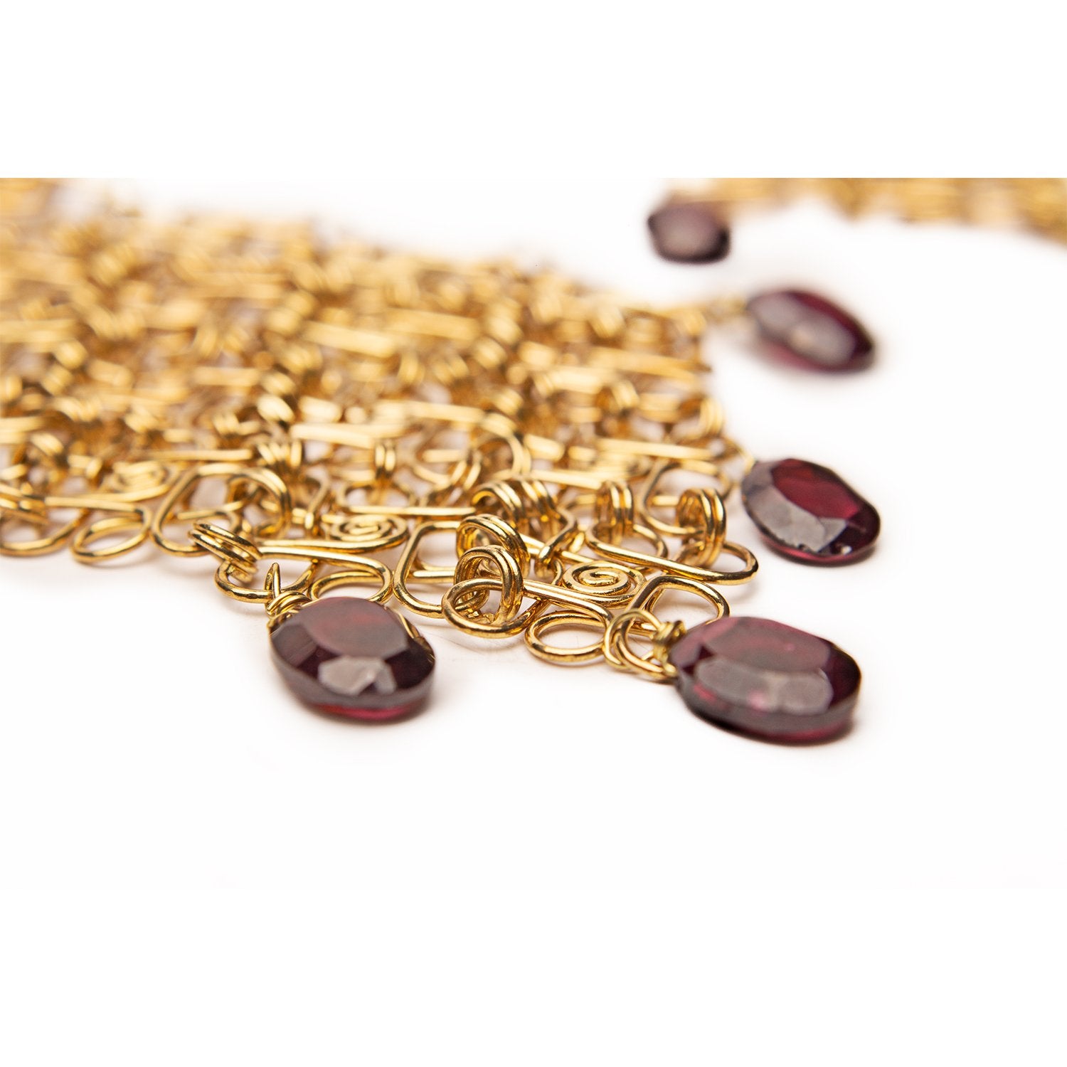 Pendientes Filigrana con granate