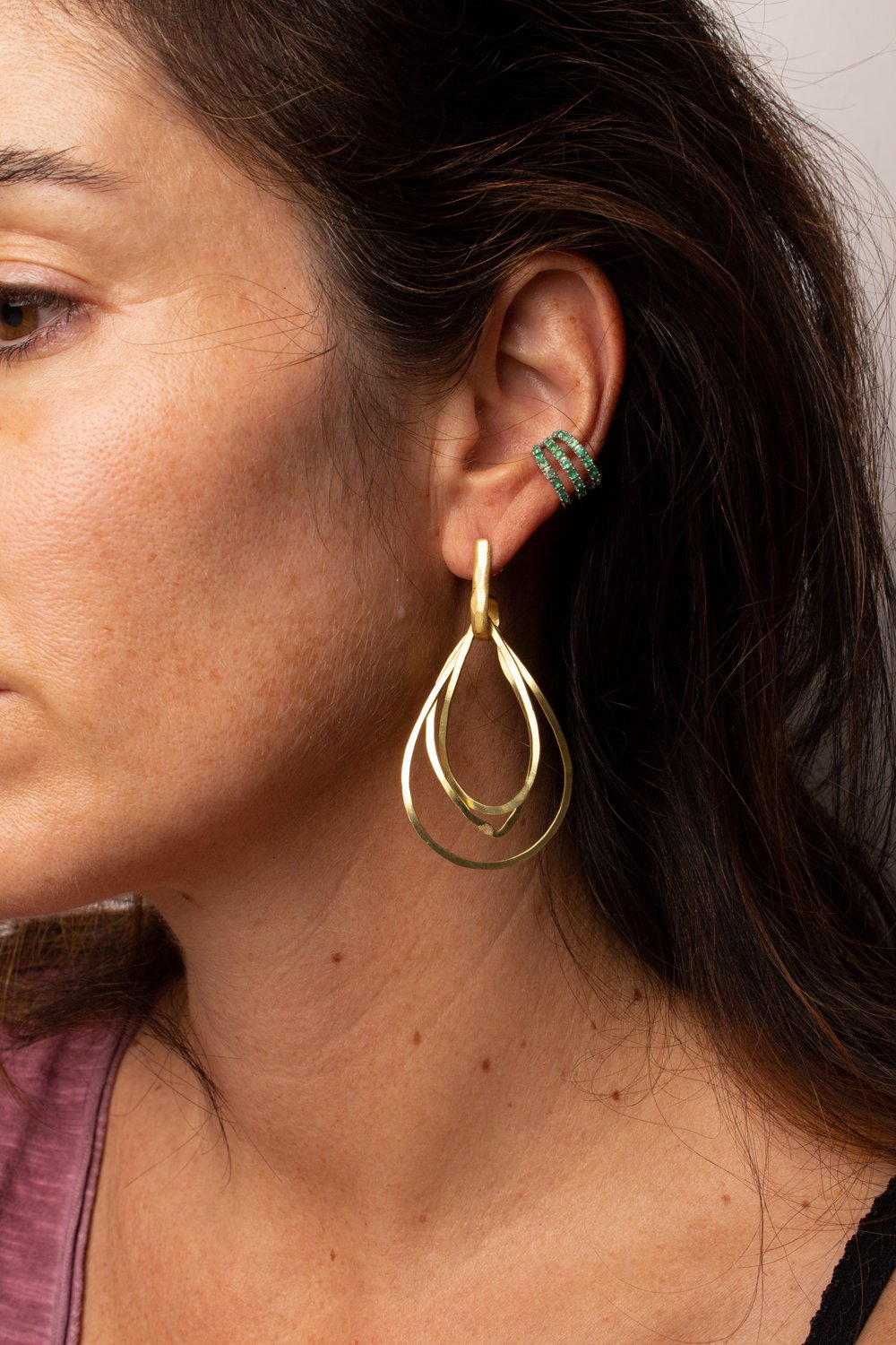 Pendientes Lagrimas onduladas